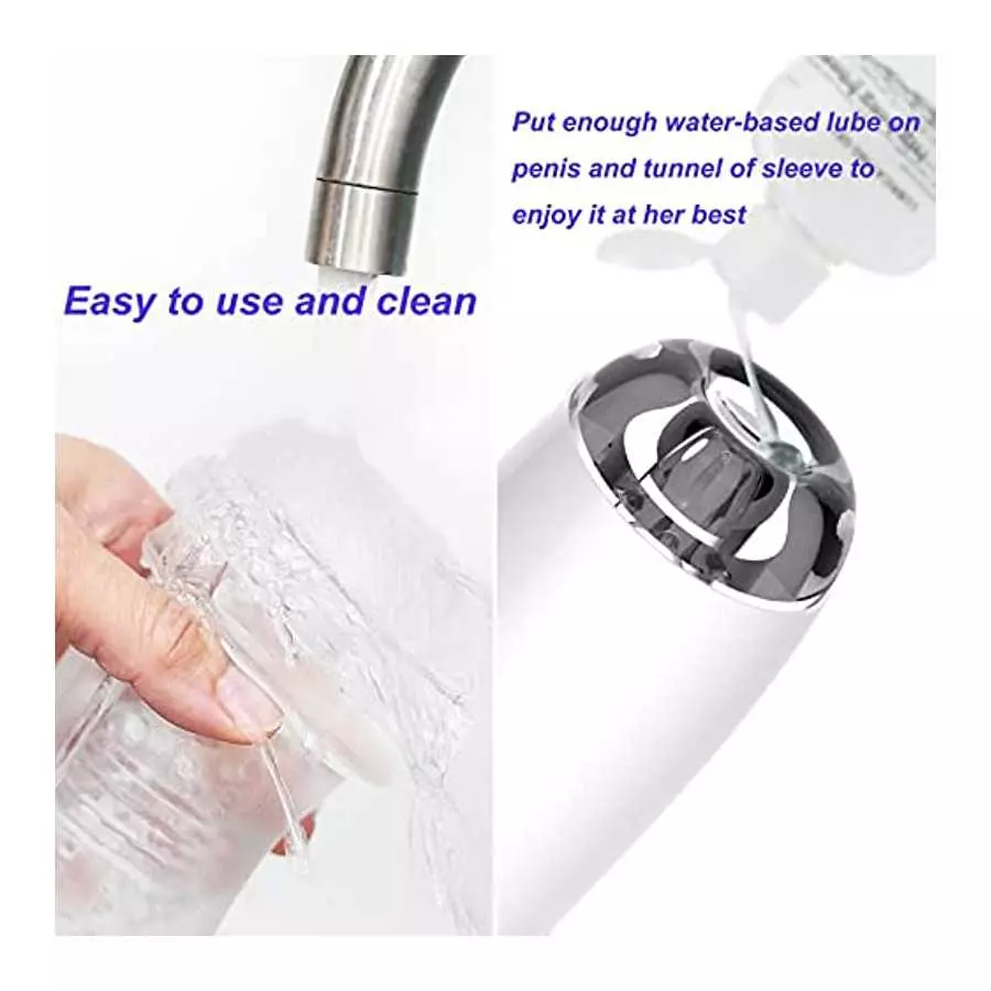 Automatic Male Masturbator,5 Suction & 7 Vibration Modes, Rechargeable by USB,Reusable Soft Sleeve, Masturbation Cup, Sex Toy fo