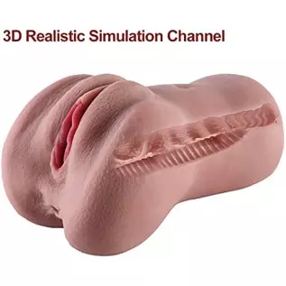 Male Masturbators Adult Sex Toys with 3D Realistic Textured Fake Pocket Pussy Vagina and Tight Anus Sex Stroker, Lifelike Soft P