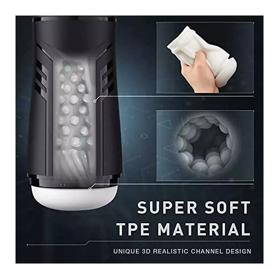 Automatic Male Masturbators Cup with 3 Suction&Vibration,Male Masturbator Stroker Men’s Sex Toys,Electric Pocket Pussy 3D Textur