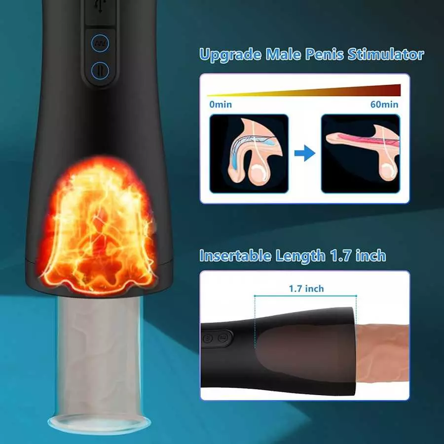 Automatic Male Masturbator - Sex Toys for Men with 10 Vibration & 3 Thrusting, Electric Pocket Pussy for Men Waterproof Adult Se