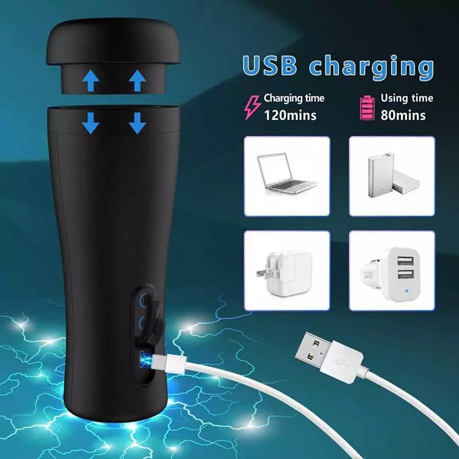 Automatic Male Masturbator - Sex Toys for Men with 10 Vibration & 3 Thrusting, Electric Pocket Pussy for Men Waterproof Adult Se