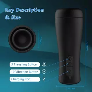 Automatic Male Masturbator - Sex Toys for Men with 10 Vibration & 3 Thrusting, Electric Pocket Pussy for Men Waterproof Adult Se