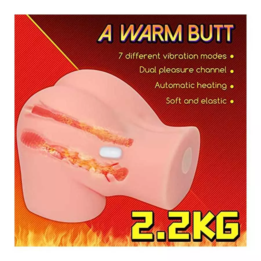Automatic Male Masturbator Lifelike Sex Doll 2 Holes Realistic Design Pussy Ass Automatic Continuous Heating 7 Vibration Modes f