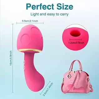 Nipple Suck Lick Vibrator for Women, 2 in 1 Realistic Vibrating Dildos with 10 Lick & 10 Vibrating Modes, Sex Toys for Women's S Nipple Suck Lick Vibrator for Women, 2 in 1 Realistic Vibrating Dildos with 10 Lick & 10 Vibrating Modes, Sex Toys for Women's S