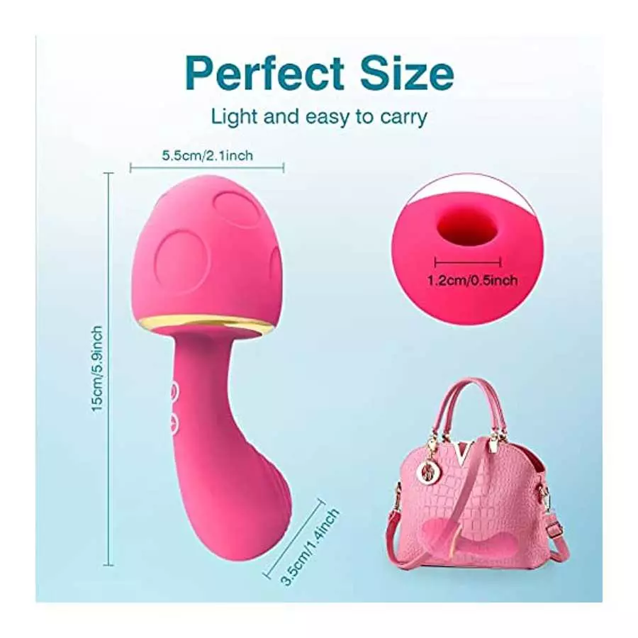 Nipple Suck Lick Vibrator for Women, 2 in 1 Realistic Vibrating Dildos with 10 Lick & 10 Vibrating Modes, Sex Toys for Women's S