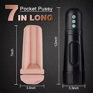 Automatic Male Masturbator Cup with 7.1in Rrealistic Pocket Pussy, Sucking Male Masturbators with 5 Suction Modes and 10 Vibrati Automatic Male Masturbator Cup with 7.1in Rrealistic Pocket Pussy, Sucking Male Masturbators with 5 Suction Modes and 10 Vibrati