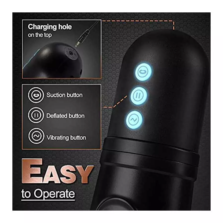 Automatic Male Masturbator Cup with 7.1in Rrealistic Pocket Pussy, Sucking Male Masturbators with 5 Suction Modes and 10 Vibrati