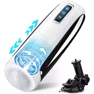 Automatic Male Masturbator,Electric Thrusting Masturbator Cup with 10 Thrusting & Rotating Modes for Penis Stimulation,Adult Mas