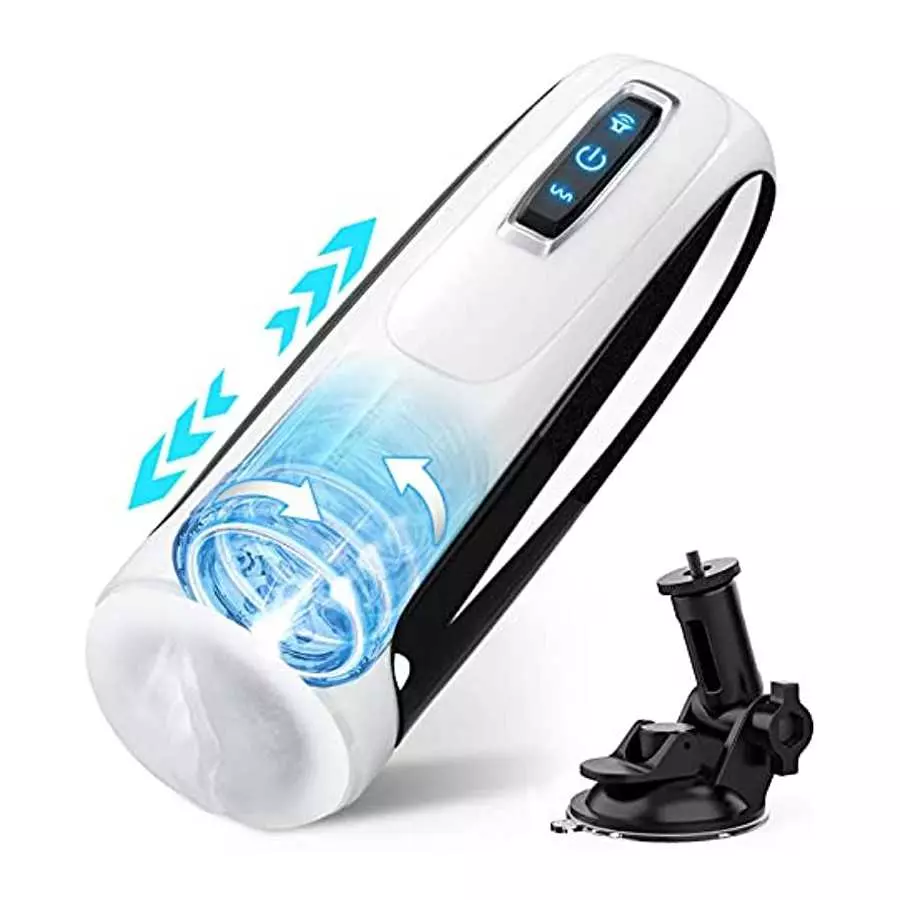 Automatic Male Masturbator,Electric Thrusting Masturbator Cup with 10 Thrusting & Rotating Modes for Penis Stimulation,Adult Mas