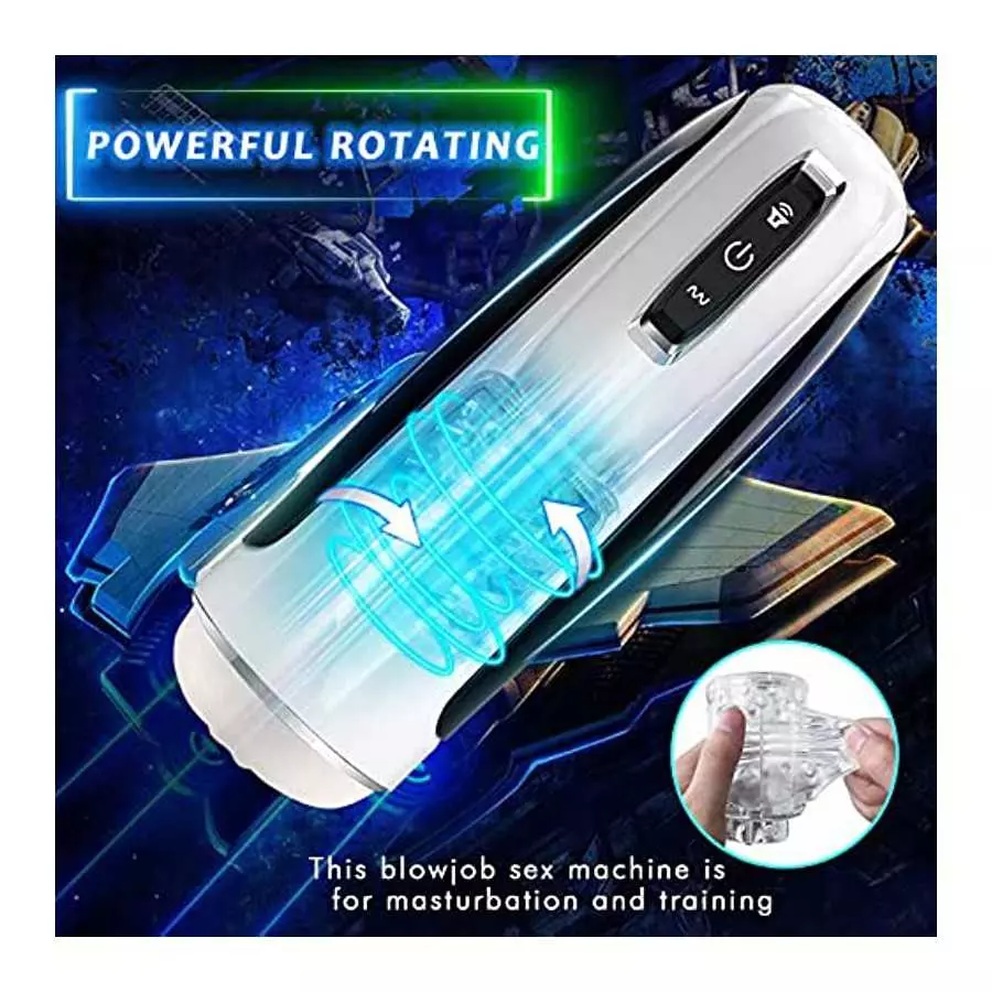 Automatic Male Masturbator,Electric Thrusting Masturbator Cup with 10 Thrusting & Rotating Modes for Penis Stimulation,Adult Mas