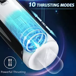 Automatic Male Masturbator,Electric Thrusting Masturbator Cup with 10 Thrusting & Rotating Modes for Penis Stimulation,Adult Mas