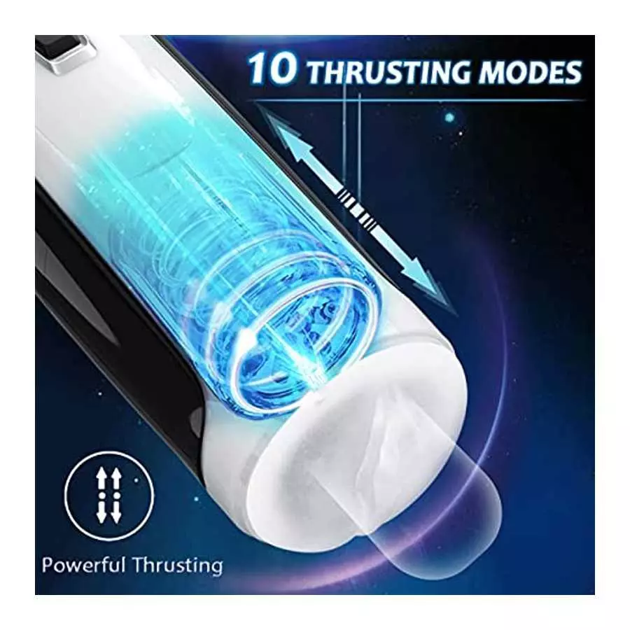 Automatic Male Masturbator,Electric Thrusting Masturbator Cup with 10 Thrusting & Rotating Modes for Penis Stimulation,Adult Mas