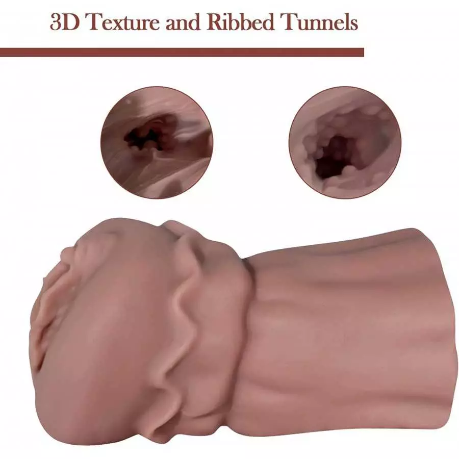 Male Masturbator Pocket Pussy with Tight Anus,3D Realistic Vagina for Men