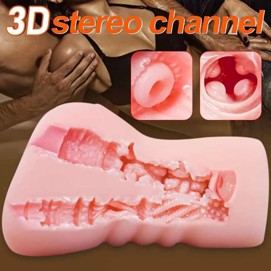 Ohiele Lifelike Male Masturbator Adult Realistic Pussy Sex Toy with 3D Realistic Vagina Texture and Tight Anal Silicone Soft Tou