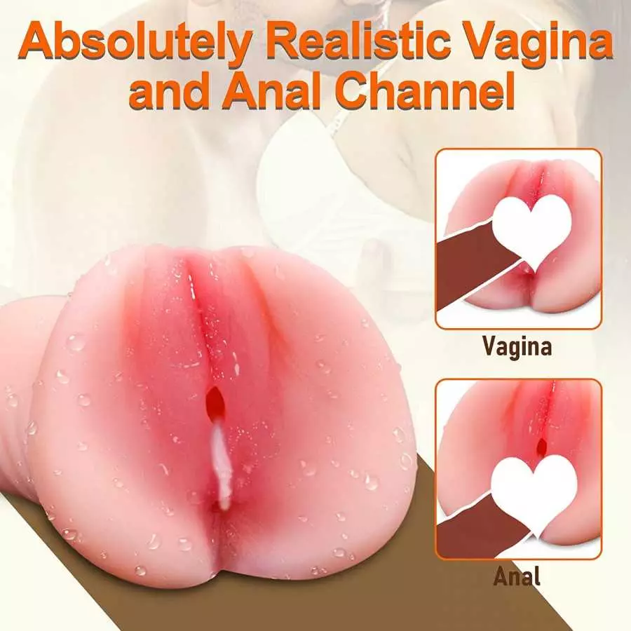 Ohiele Lifelike Male Masturbator Adult Realistic Pussy Sex Toy with 3D Realistic Vagina Texture and Tight Anal Silicone Soft Tou