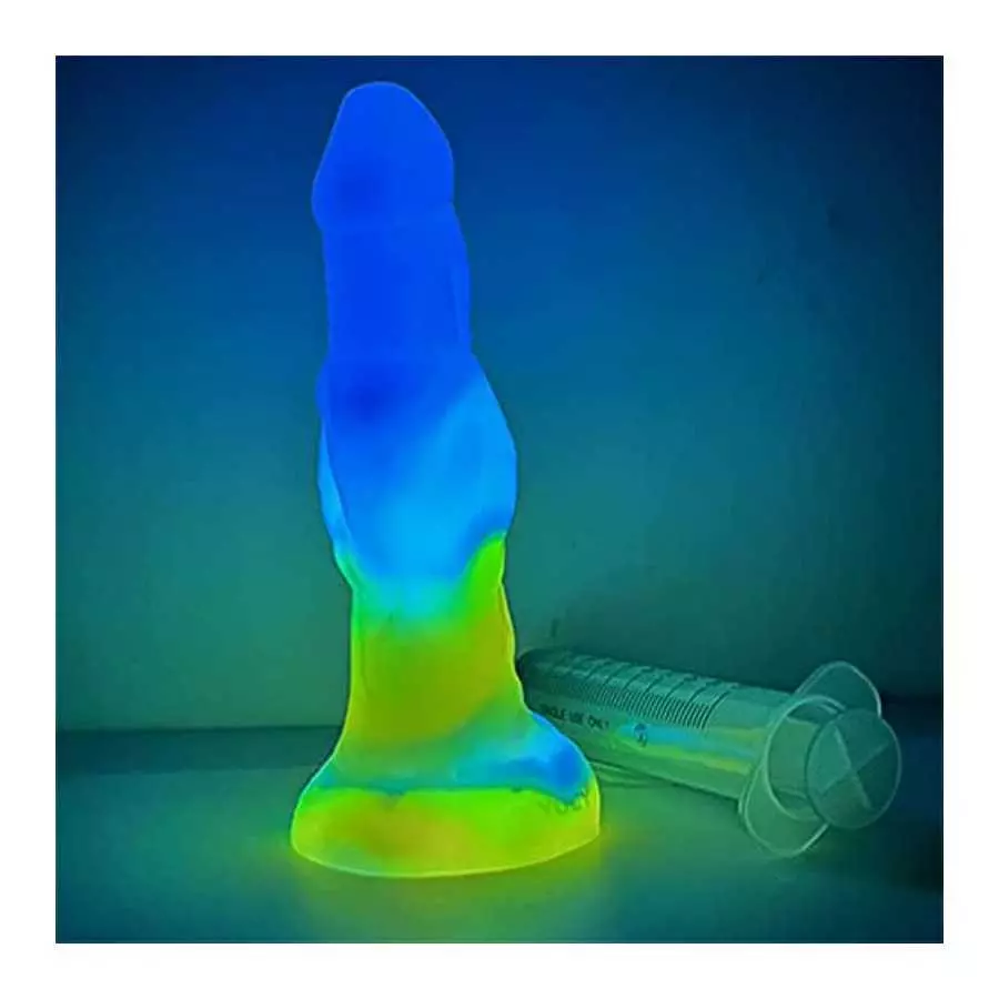 8.85" Luminous Dildo Silicone Vibrating Dildo Butt Plug for Women, Remote Condrol Animal Dildo Vibrator Ejaculating Dildo Toy, G