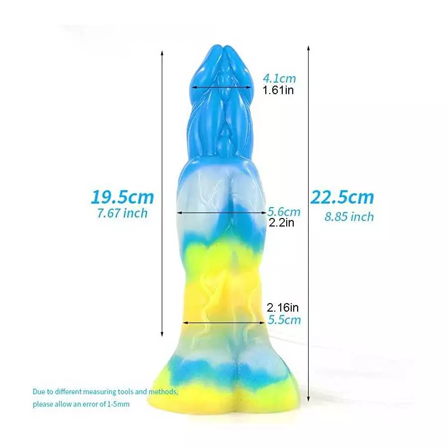 8.85" Luminous Dildo Silicone Vibrating Dildo Butt Plug for Women, Remote Condrol Animal Dildo Vibrator Ejaculating Dildo Toy, G