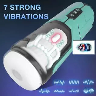 Automatic Male Masturbator, LAEFLAEK Male Masturbator Cup with 7 Thrusting Vibrating Modes, Pocket Pussy Stroker with Massage Be Automatic Male Masturbator, LAEFLAEK Male Masturbator Cup with 7 Thrusting Vibrating Modes, Pocket Pussy Stroker with Massage Be