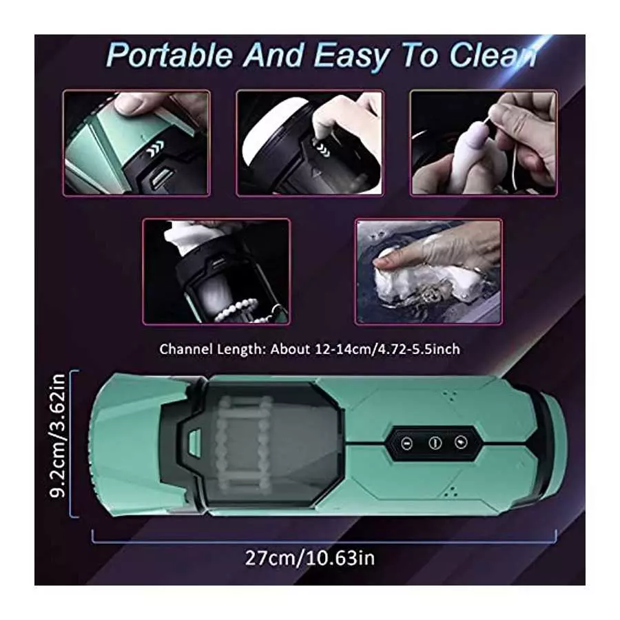 Automatic Male Masturbator, LAEFLAEK Male Masturbator Cup with 7 Thrusting Vibrating Modes, Pocket Pussy Stroker with Massage Be