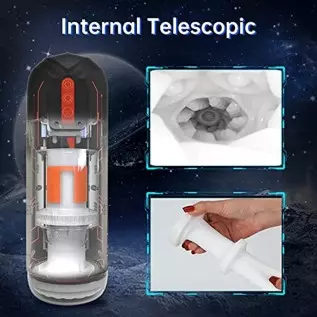 Automatic Male Masturbators, Vibrating Male Masturbator Cup with 7 Thrusting &Heating Modes Male Sex Toy, Electric Pocket Pussy