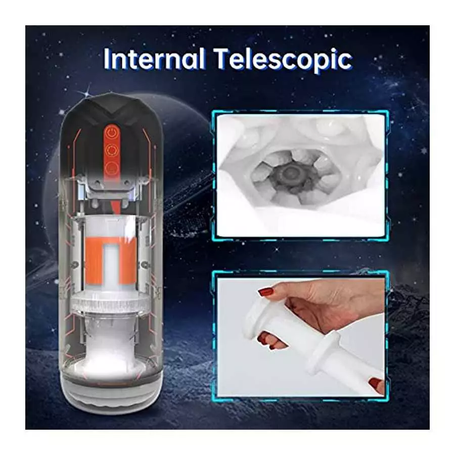 Automatic Male Masturbators, Vibrating Male Masturbator Cup with 7 Thrusting &Heating Modes Male Sex Toy, Electric Pocket Pussy