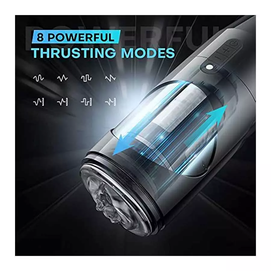 Automatic Male Masturbator, Electric Male Masturbator Cup with 8 Thrusting and 360°Rotation Modes, Male Stroker 3D Textured Slee