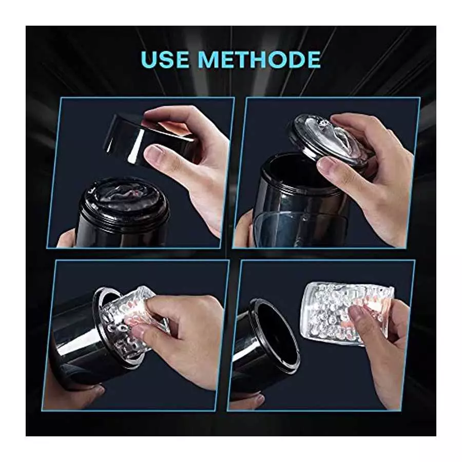 Automatic Male Masturbator, Electric Male Masturbator Cup with 8 Thrusting and 360°Rotation Modes, Male Stroker 3D Textured Slee