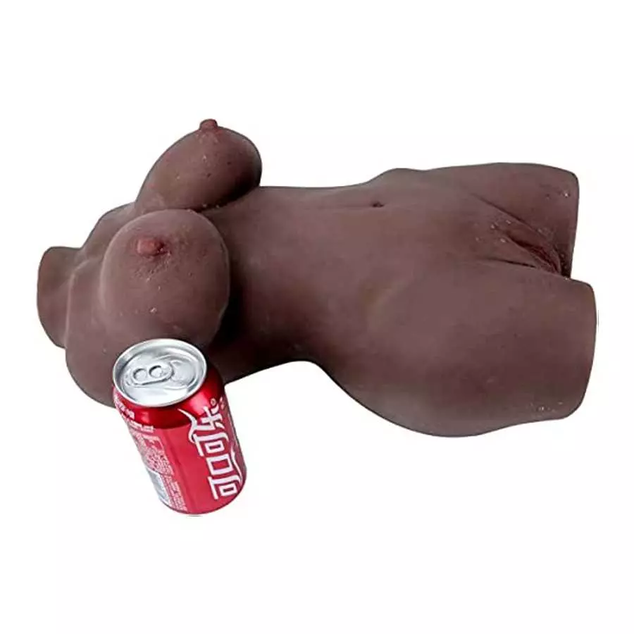 12lbs/(5.5KG) Sexy Doll Black Male masturbator, Lifelike 3D Texture Vagina and Tight Anus, Soft Breasts, Pocket cat Sexy Female