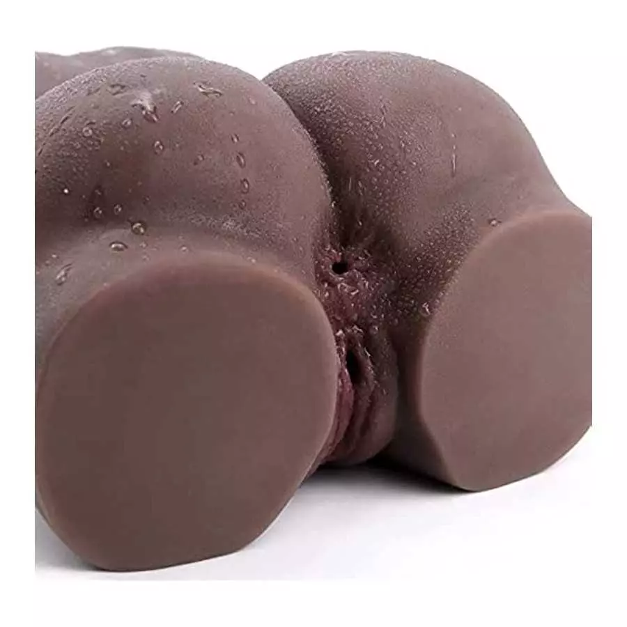 12lbs/(5.5KG) Sexy Doll Black Male masturbator, Lifelike 3D Texture Vagina and Tight Anus, Soft Breasts, Pocket cat Sexy Female