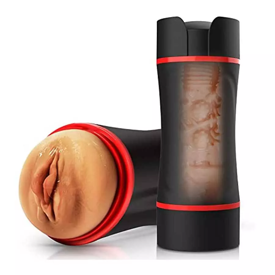 2 in 1 Male Masturbation Cup Adult Sex Toy for Men Double Ended Brown Skin Super Soft Masturbator Stroker Pocket Pussy with Mout 2 in 1 Male Masturbation Cup Adult Sex Toy for Men Double Ended Brown Skin Super Soft Masturbator Stroker Pocket Pussy with Mout