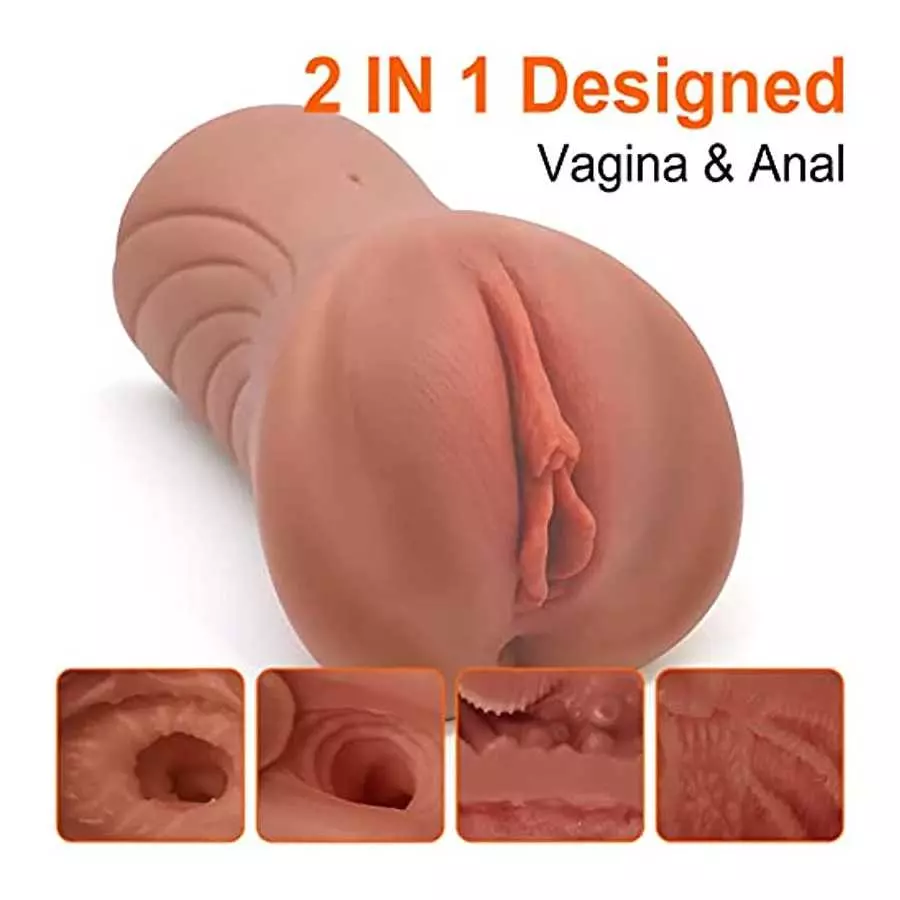 Pocket Pussy Sex Toy for Men Realistic, 2 in 1 Sex Doll Male Masterburbater Realistic Masturbation Male Adult Toys with Textured