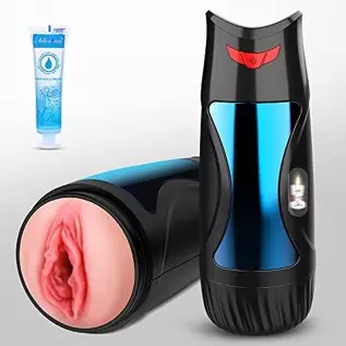 Electric Pocket Pussy Male Masturbator Cup - Adorime 3D Stroker with Realistic Internal Texture for Men Solo Play, Lifelike Mast