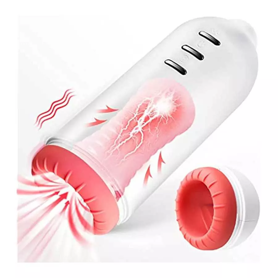 Automatic Male Masturbator, Sucking Male Masturbator Cup with 7 Suction & 7 Vibrating for Mens Male Sex Toys, Pocket Pussy Strok