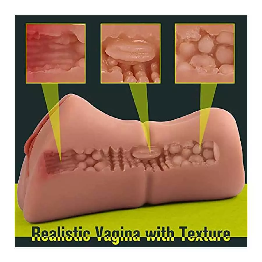 Male Masturbator, 3 in 1 Stroker Pocket Pussy with Realistic 2 Channels Men Masturbation Adult Sex Toy for Male Men