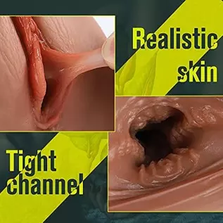 Male Masturbator, 3 in 1 Stroker Pocket Pussy with Realistic 2 Channels Men Masturbation Adult Sex Toy for Male Men