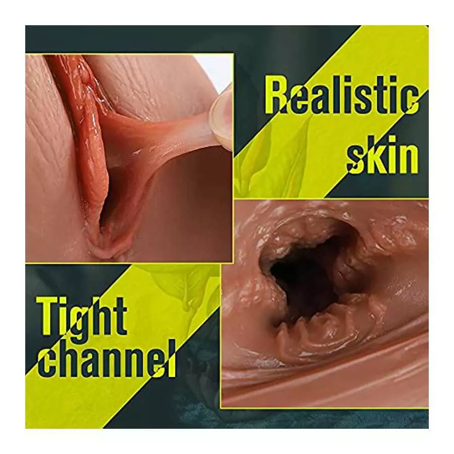 Male Masturbator, 3 in 1 Stroker Pocket Pussy with Realistic 2 Channels Men Masturbation Adult Sex Toy for Male Men