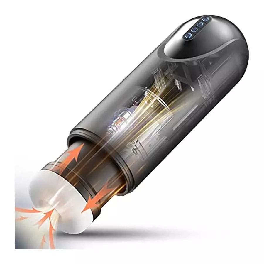 Automatic Male Masturbator,Male Masturbators Cup with 4 Suction&Thrusting and 10 Vibrations for Penis Stimulation,Electric Pocke