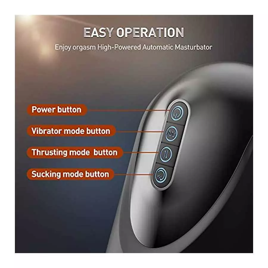 Automatic Male Masturbator,Male Masturbators Cup with 4 Suction&Thrusting and 10 Vibrations for Penis Stimulation,Electric Pocke