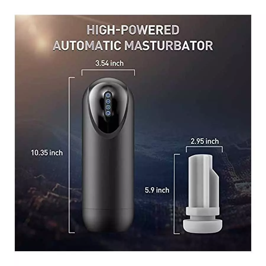 Automatic Male Masturbator,Male Masturbators Cup with 4 Suction&Thrusting and 10 Vibrations for Penis Stimulation,Electric Pocke