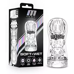 Blush Soft and Wet Magnifier Masturbator - Pocket Stroker Cup - Soft Self Lubricating Multiple Pleasure Chamber - Watch As You P