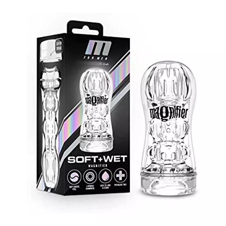 Blush Soft and Wet Magnifier Masturbator - Pocket Stroker Cup - Soft Self Lubricating Multiple Pleasure Chamber - Watch As You P Blush Soft and Wet Magnifier Masturbator - Pocket Stroker Cup - Soft Self Lubricating Multiple Pleasure Chamber - Watch As You P