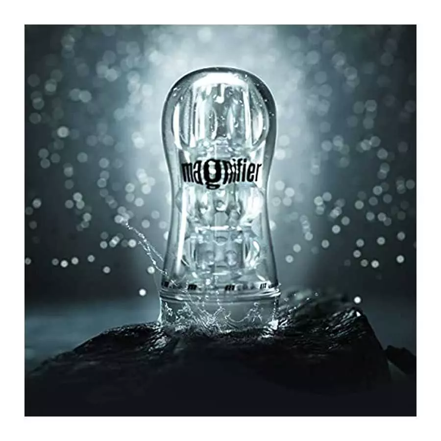 Blush Soft and Wet Magnifier Masturbator - Pocket Stroker Cup - Soft Self Lubricating Multiple Pleasure Chamber - Watch As You P