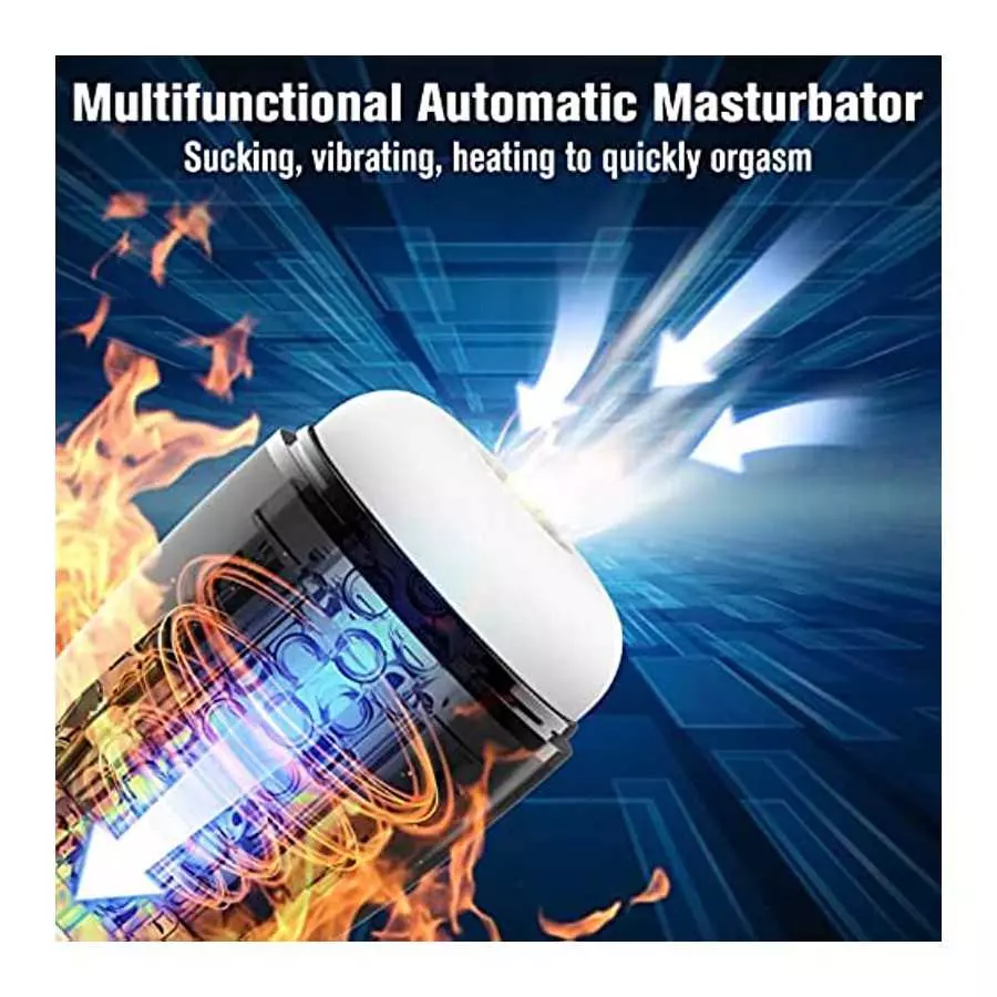 Automatic Sucking Male Masturbator Cup, Flicos Male Masturbation Blowjob Toy with 3 Sucking 10 Vibration Powerful Modes, Pocket