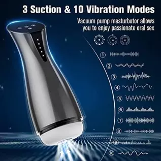 Automatic Sucking Male Masturbator Cup, Flicos Male Masturbation Blowjob Toy with 3 Sucking 10 Vibration Powerful Modes, Pocket Automatic Sucking Male Masturbator Cup, Flicos Male Masturbation Blowjob Toy with 3 Sucking 10 Vibration Powerful Modes, Pocket