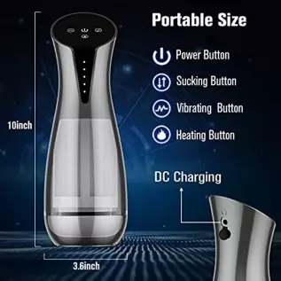 Automatic Sucking Male Masturbator Cup, Flicos Male Masturbation Blowjob Toy with 3 Sucking 10 Vibration Powerful Modes, Pocket Automatic Sucking Male Masturbator Cup, Flicos Male Masturbation Blowjob Toy with 3 Sucking 10 Vibration Powerful Modes, Pocket