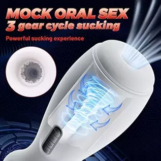 Automatic Sucking Male Masturbator ，2 Sound Modes，12 Powerful Vibrations All-Inclusive Penis ，Automatic Male masturbator 3 Sucki