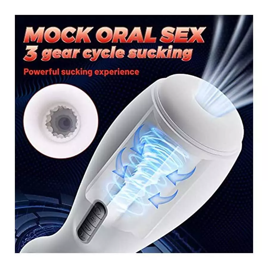 Automatic Sucking Male Masturbator ，2 Sound Modes，12 Powerful Vibrations All-Inclusive Penis ，Automatic Male masturbator 3 Sucki