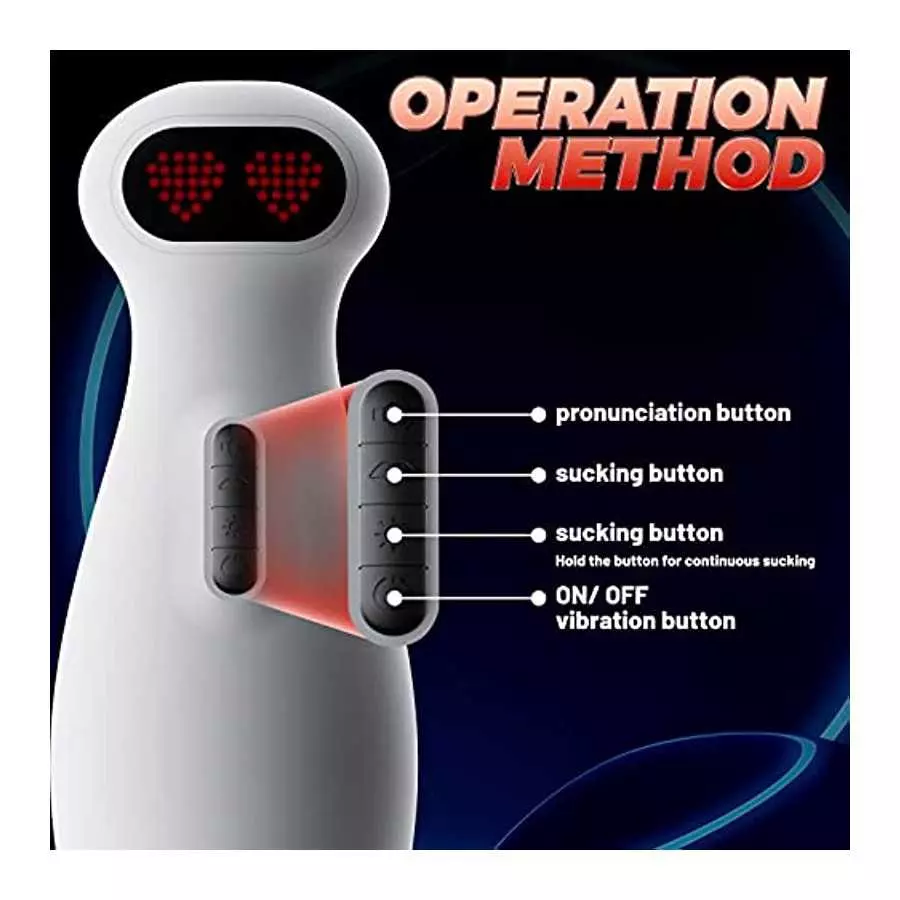 Automatic Sucking Male Masturbator ，2 Sound Modes，12 Powerful Vibrations All-Inclusive Penis ，Automatic Male masturbator 3 Sucki