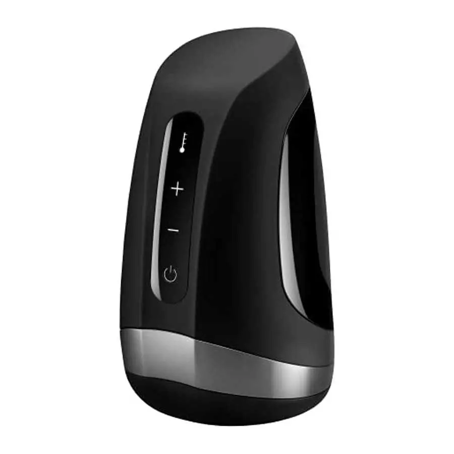 Satisfyer Men Masturbator Heat Plus Vibration - Male Masturbation Cup, Pocket Vagina, Stroker, Realistic Feeling, Warming and Vi Satisfyer Men Masturbator Heat Plus Vibration - Male Masturbation Cup, Pocket Vagina, Stroker, Realistic Feeling, Warming and Vi