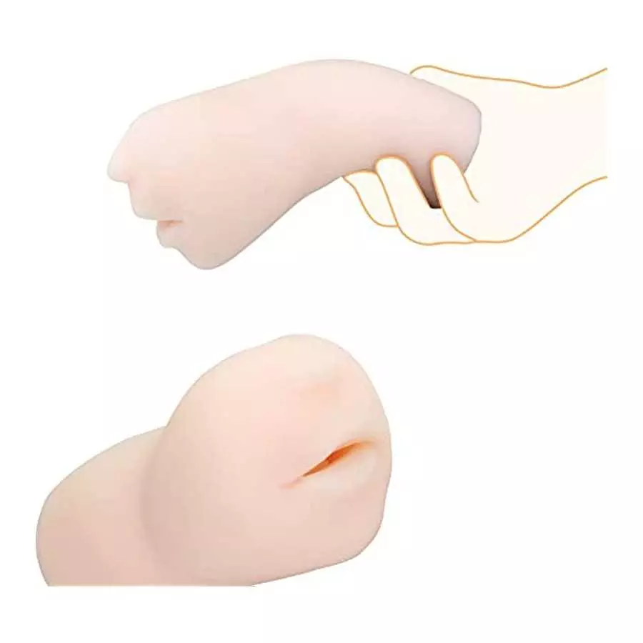 Silicone Realistic Mouth with Tongue and Teeth Male Masturbator Oral Sex Blow Job Pocket Pussy Adult Toy